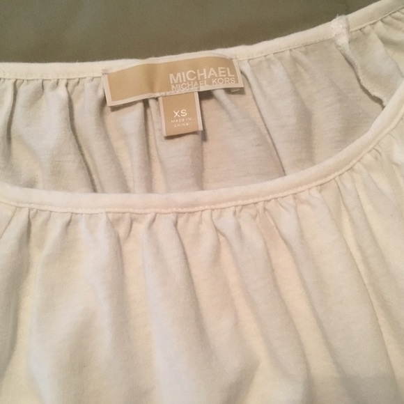 Michael Kors White Blouse 3/4 length belll sleeves - Picture 10 of 12